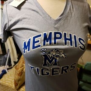 Womens Size M Memphis Tigers Short Sleeve V-neck